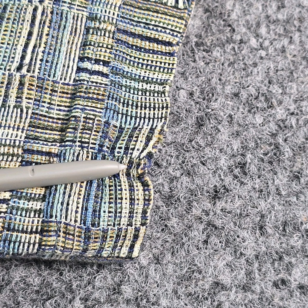 Jhane Barnes XL Geometric Woven Japan Fabric Button Front Shirt Mens‎ Blue - Picture 7 of 10